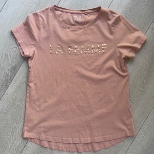 Ever New Organic Cotton Tee Shirt Size Small Rose